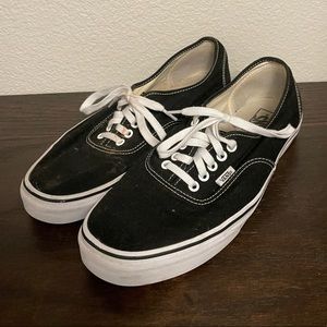 Black Vans authentic dirty